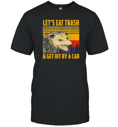 Let'S Eat Trash And Get Hit By A Car Possum Vintage T-Shirt