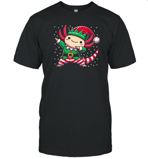 Christmas Axolotl Elf Funny Axolotl Lover T-Shirt