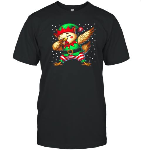 Christmas Chicken Elf Funny Chicken Lover Farmer T-Shirt