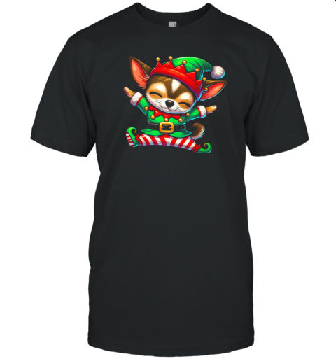 Christmas Chihuahua Elf Funny Chihuahua Lover T-Shirt