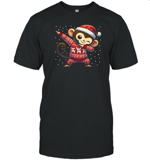 Christmas Monkey Lover Ape Funny Monkey Ugly Christmas T-Shirt