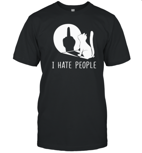 Grumpy Kitten Cats I Dont Like People Cat I Hate People Cat Retro T-Shirt