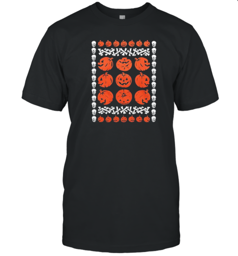 Halloween Jumper Style Pumpkins T-Shirt