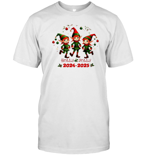 Holly Jolly Christmas Cute Elf 2024 205 T-Shirt