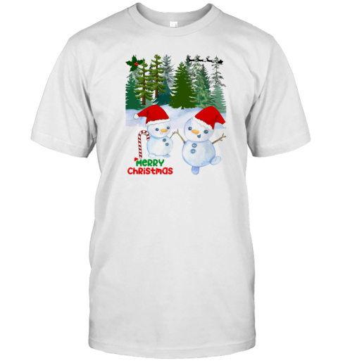 Merry Christmas Snowmen T-Shirt