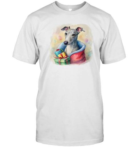 Whippet In A Christmas Stocking – Holiday Delight T-Shirt