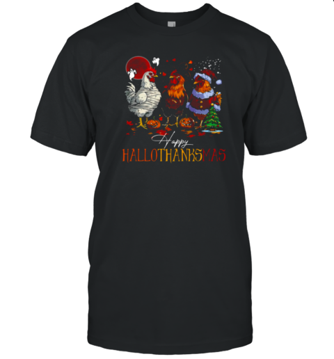 Happy Hallothanksmas Interesting Halloween Chicken T-Shirt