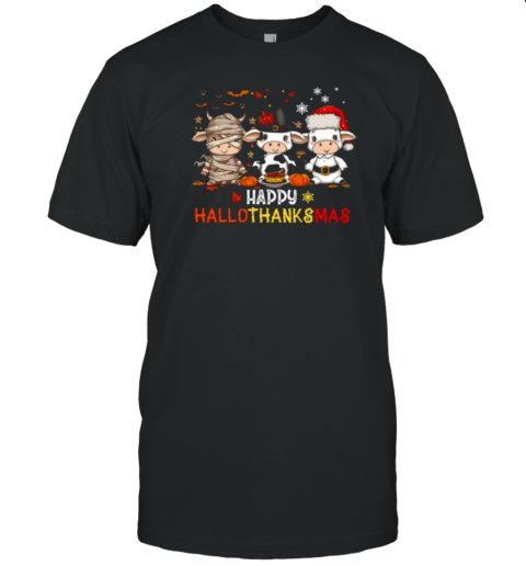 Happy Hallothanksmas Interesting Halloween Cow T-Shirt