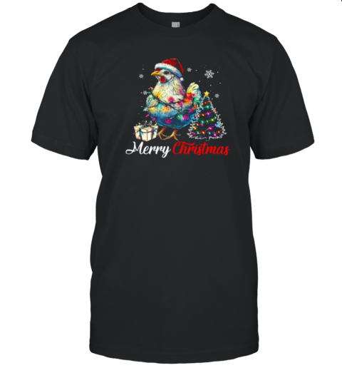 Merry Christmas Interesting Xmas Chicken T-Shirt