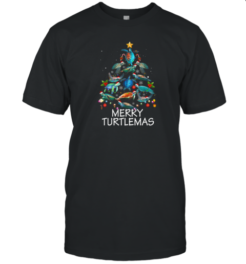 Merry Turtlemas Arrange Christmas Tree T-Shirt