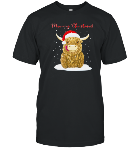 Moory Christmas Highland Cow T-Shirt