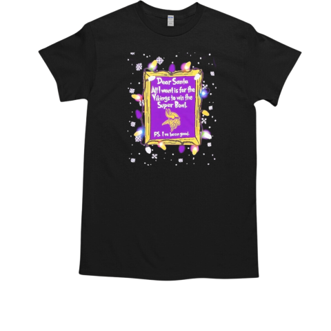 Dear Santa Minnesota Vikings Christmas Lights T-Shirt