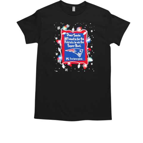 Dear Santa New England Patriots Christmas Lights T-Shirt