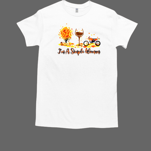 I'm A Simple Woman Dirt Bike Thanksgiving Autumn T-Shirt