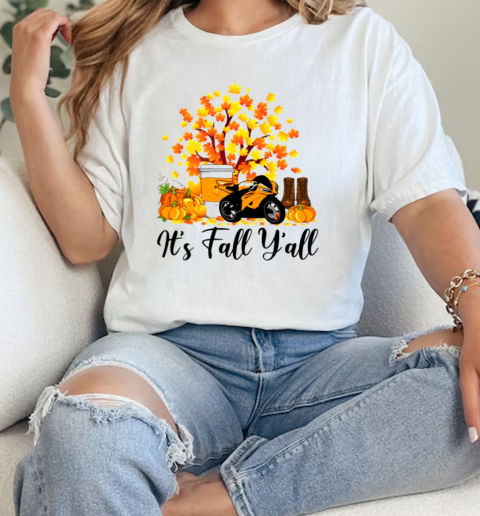 Its Fall Yall Thanksgiving Autumn Sportbike T- Classic Womens T-shirt