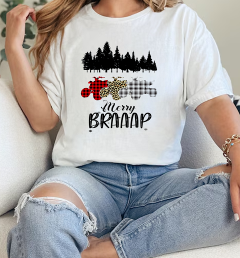 Merry Braaap ATC Quad Rider 4 wheeling Christmas T- Classic Womens T-shirt