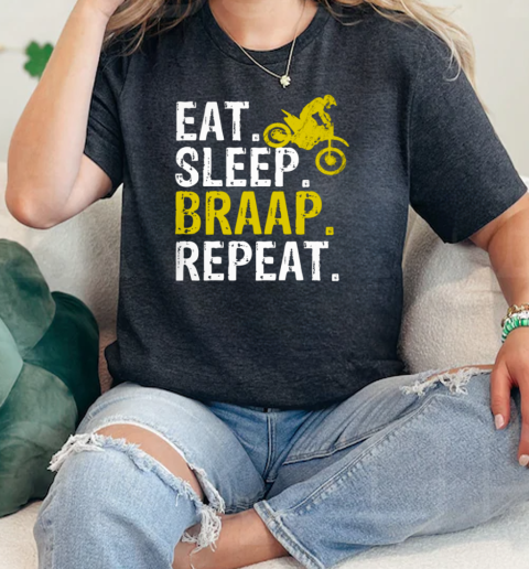 Motocross Eat Sleep Braap  Classic Womens T-shirt