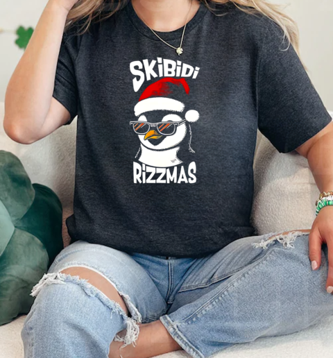 Penguin Skibidi Rizzmas Gen Alpha Slang Christmas  Classic Womens T-shirt