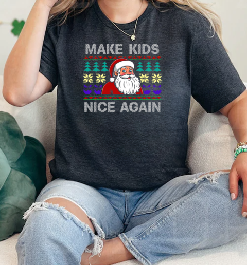 Santa Claus Political Ugly Christmas Sweater Meme  Classic Womens T-shirt