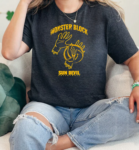 Sun Devil Volleyball monster block  Classic Womens T-shirt