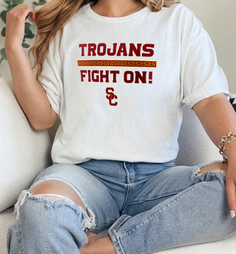 USC Trojans DNA Trojans fight on  Classic Womens T-shirt