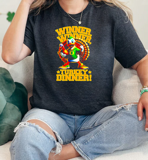 Winner winner turkey dinner Oregon Ducks football mascot  Classic Womens T-shirt