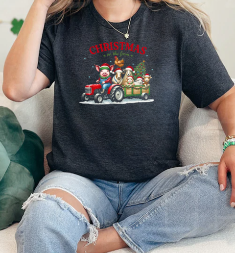 X Christmas on the farm  Classic Womens T-shirt