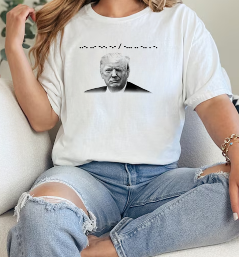 Fuck Biden Donald Trump International Morse Code  Classic Womens T-shirt