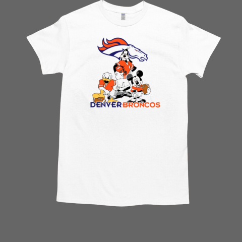 Mickey Pluto Donald Denver Broncos T-Shirt