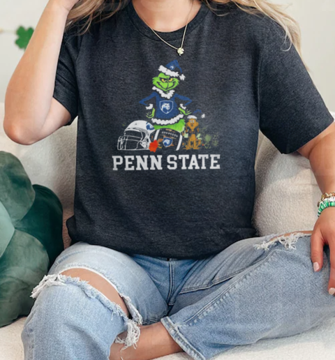 NCAA Grinch Shirt The Grinch And Penn State Christmas  Classic Womens T-shirt