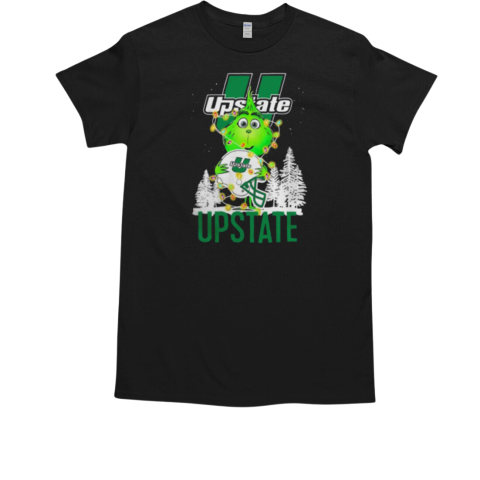 The Grinch Hug USC Upstate Helmet Christmas T-Shirt