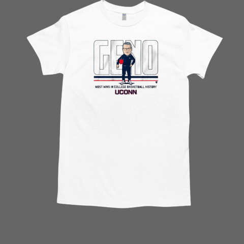 UConn Basketball Geno Auriemma Wins Record In College Basketball History T-Shirt