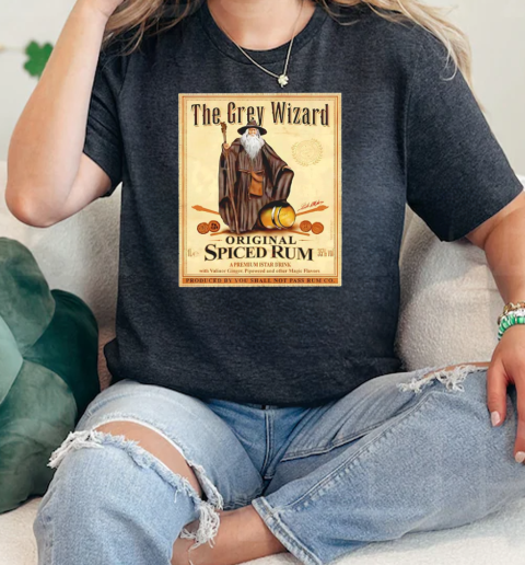 Gandalf The Lord of the Rings The Grey Wizard Original Spiced Rum A Premium Istar Drink with Valinor Ginger  Classic Womens T-shirt