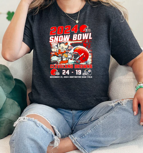 Snow Bowl Cleveland Browns 24 19 Pittsburgh Steelers 2024  Classic Womens T-shirt