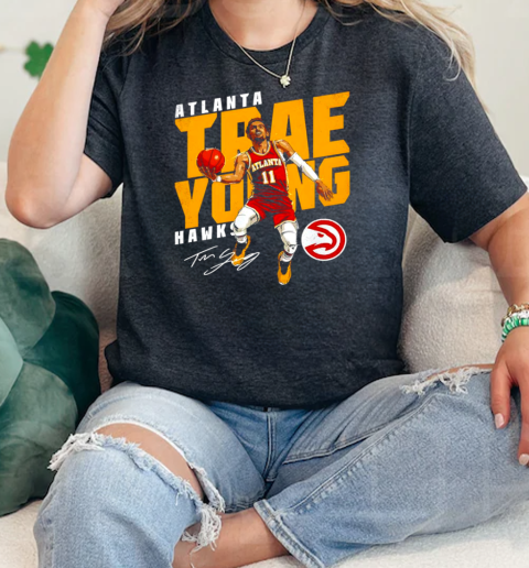 Trae Young Atlanta Hawks slant NBA basketball vintage  Classic Womens T-shirt