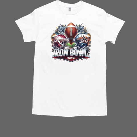 Alabama vs Auburn Iron Bowl 2024 Helmet T-Shirt