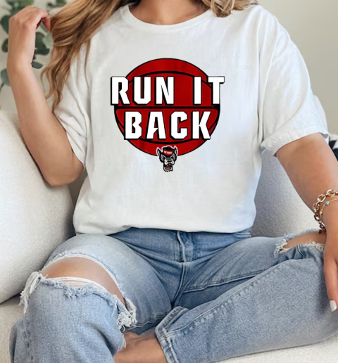 NC State Wolfpack mens basketball run it back  Classic Womens T-shirt