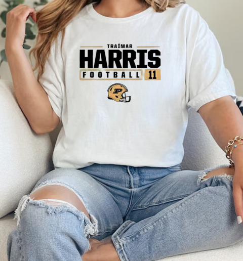 TraMar Harris Purdue Boilermakers football NIL stacked box  Classic Womens T-shirt