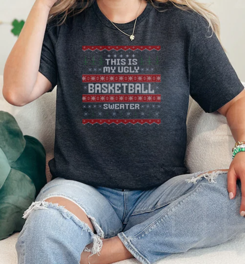 Basketball Ugly Christmas  Classic Womens T-shirt