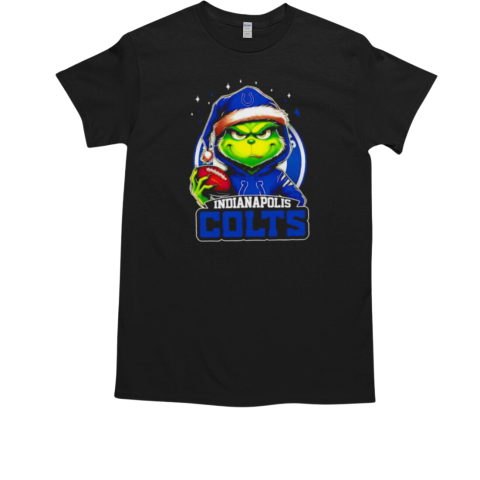 Indianapolis Colts Grinch wearing Santa hat Christmas 2024 T-Shirt