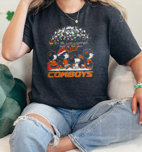 Peanuts Oklahoma State Cowboys Its The Most Wonderful Time Of The Year Winter  Classic Womens T-shirt