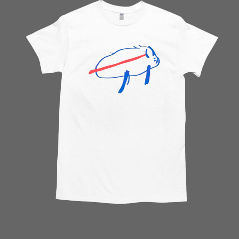 Buffalo Bills logo mascot drawing funny T-Shirt