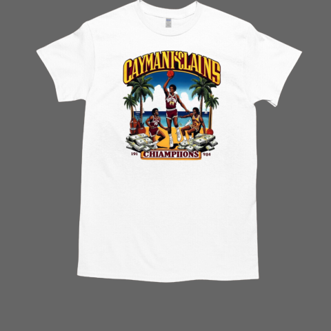 Cayman Islands Champions 191 984 Basketball Beach Scene T-Shirt