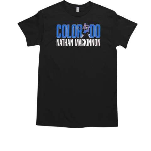 Nathan MacKinnon Colorado Avalanche letter star T-Shirt