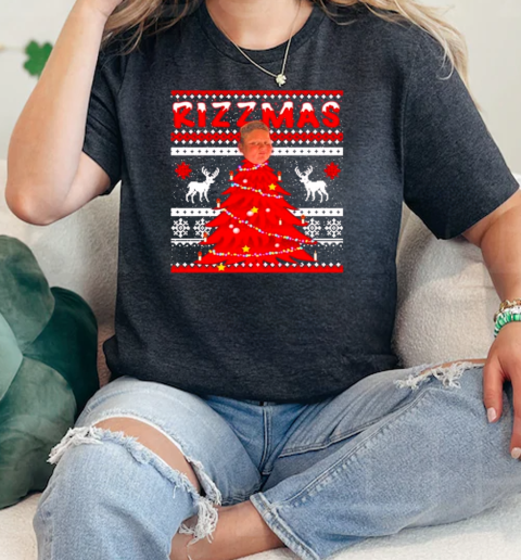 Official Rizzmas Tree Ugly Christmas 2024  Classic Womens T-shirt