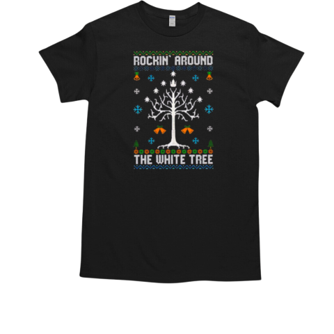 Rockin' around the white tree ugly Christmas T-Shirt