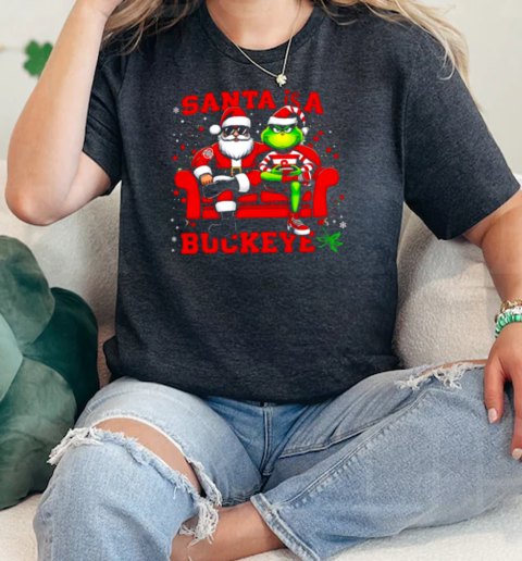 Santa is a Ohio State Buckeyes fan Christmas  Classic Womens T-shirt