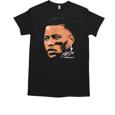 Saquon Barkley Philadelphia Eagles big face signature graphic T-Shirt