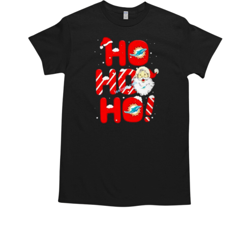 Ho Ho Ho Miami Dolphins Santa Claus Christmas T-Shirt