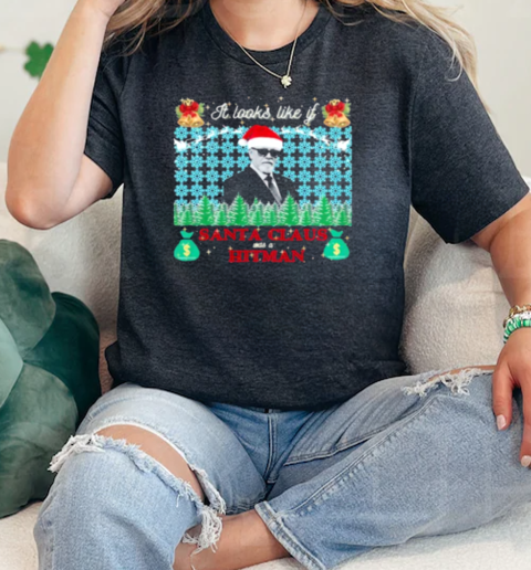 Logan Roy It Looks Like If Santa Claus Hitman Ugly Christmas  Classic Womens T-shirt